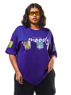 Bewakoof Heavy Duty 1.0 Official Tom & Jerry Merchandise Womens Graphic Printed Oversized Fit Half Sleeve Round Neck Terry Plus