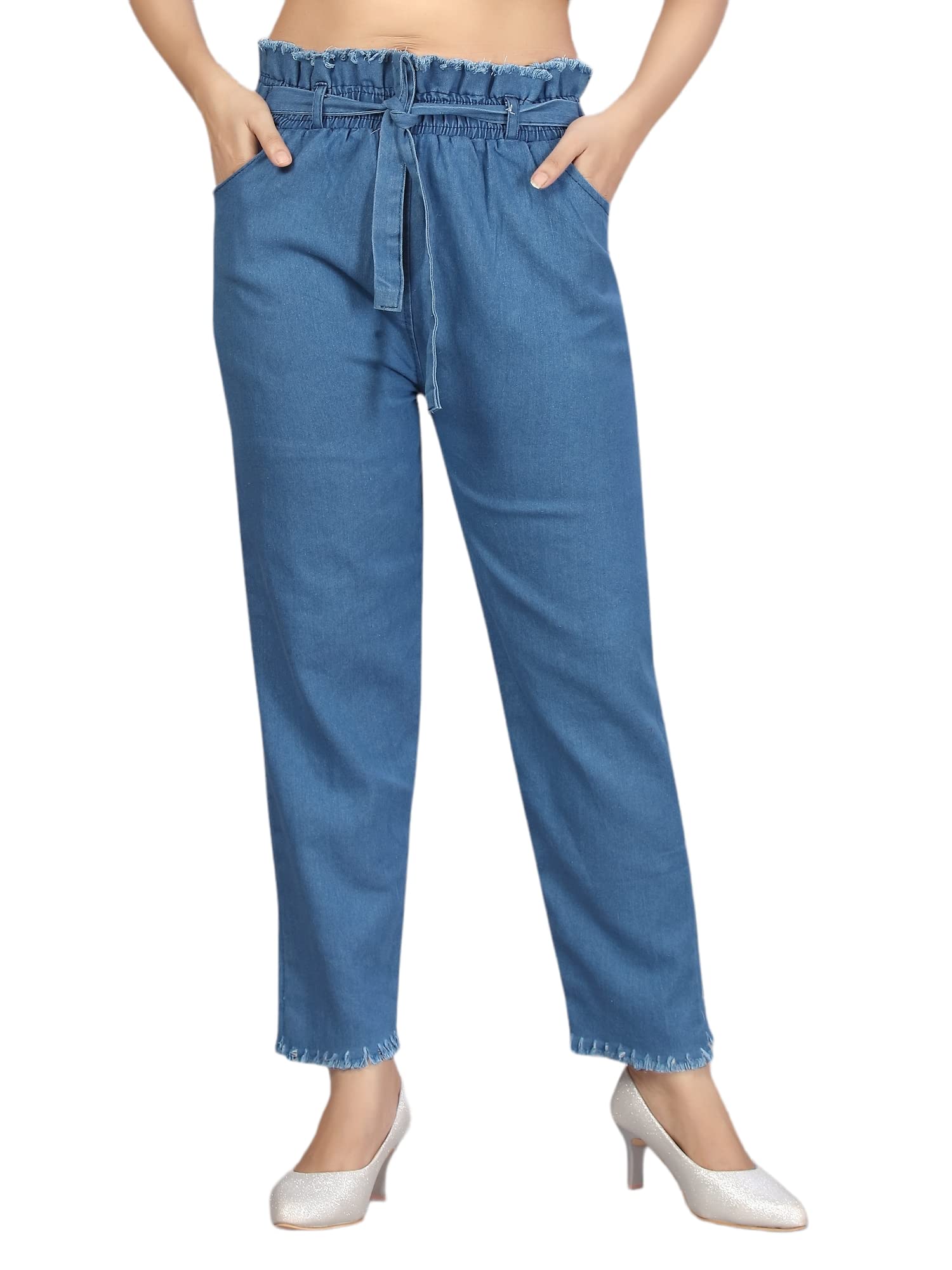 Aarika Girls Regular Pants (PL-AF-2203_Blue_40)
