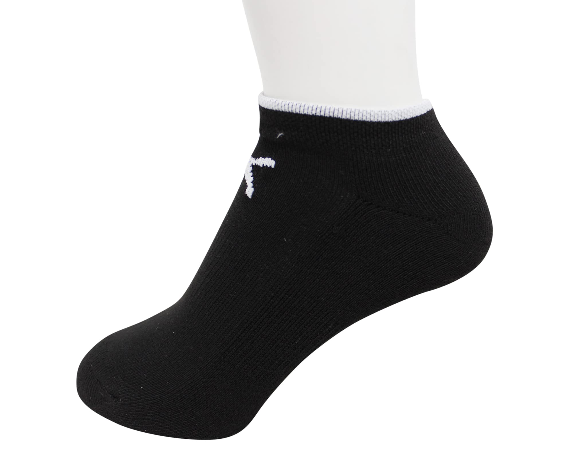 PUMA Women's 6 Pack Low Cut Socks, Black/White, 9-11 US P116390-009