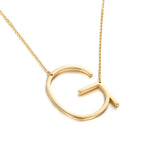 G Letter Necklace Wedding Jewelry Gifts for Sister Simple Christmas Presents for Women Large Initial Pendant