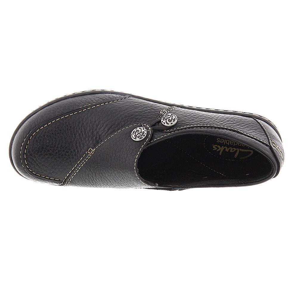 Clarks womens Ashland Lane Q Slip On Loafer, Black, 11 Narrow US
