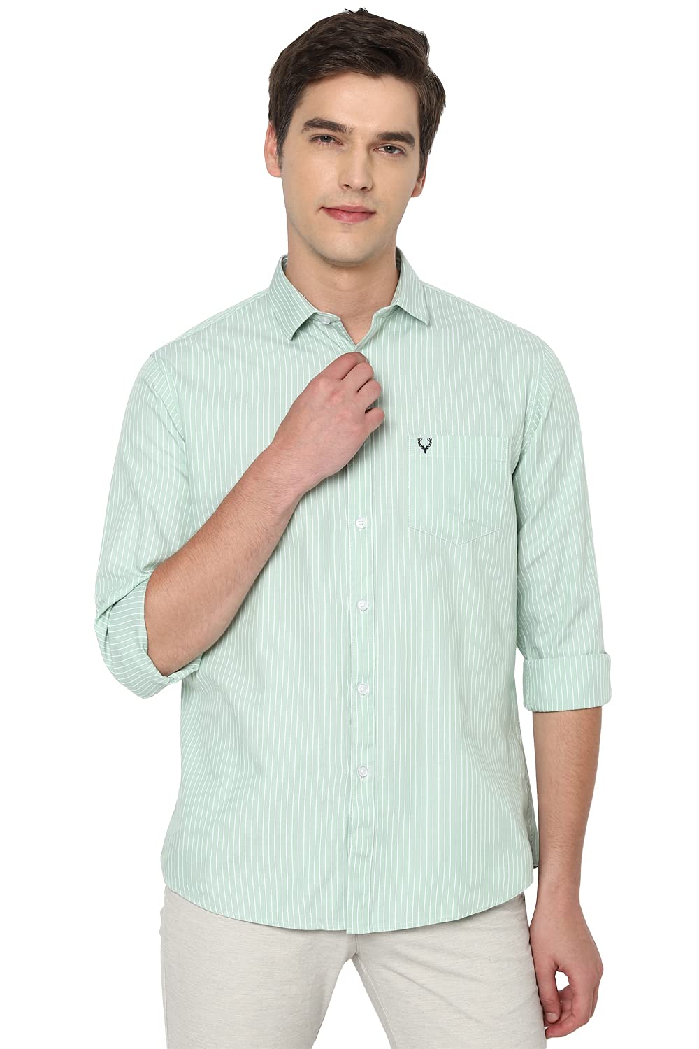 Allen Solly Men Regular Fit Printed Solid Polo Neck Polo Shirt