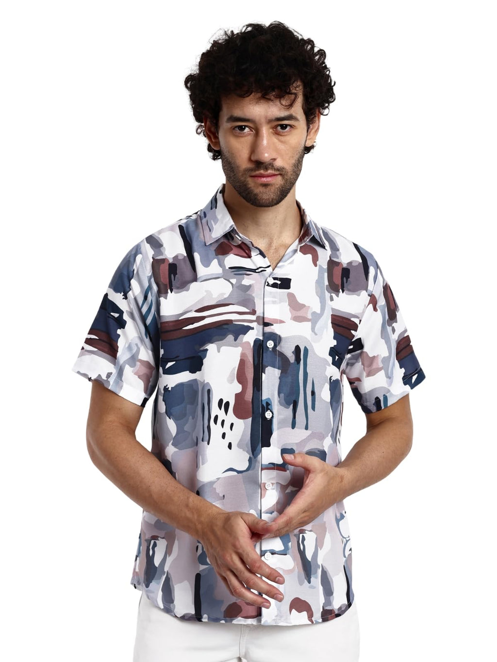 OM SAI LATEST CREATION Shirts for Men || Allover Printed Casual Rayon Shirts for Boys || Button Down Shirts || Outing || Travel 