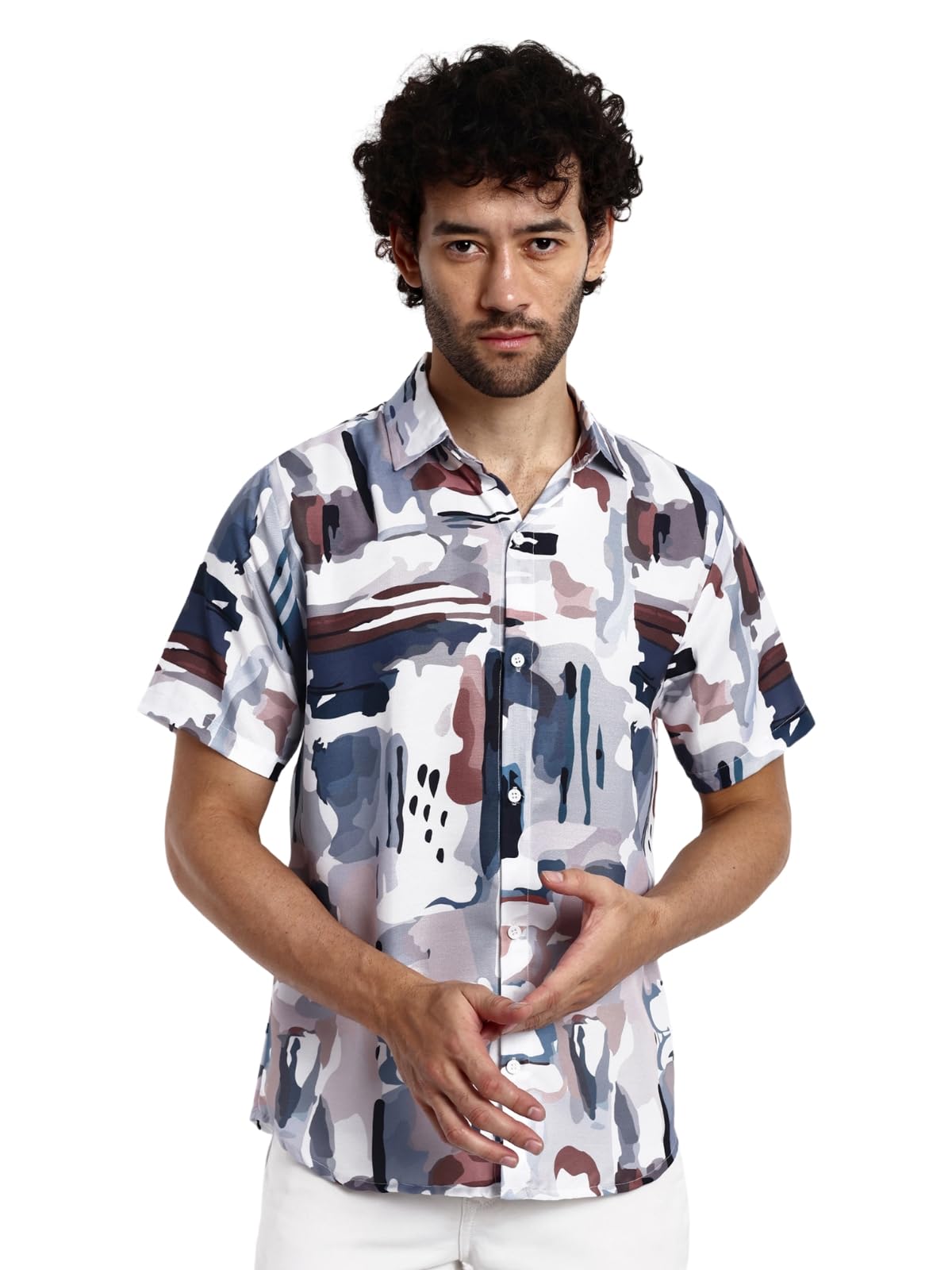OM SAI LATEST CREATION Shirts for Men || Allover Printed Casual Rayon Shirts for Boys || Button Down Shirts || Outing || Travel 