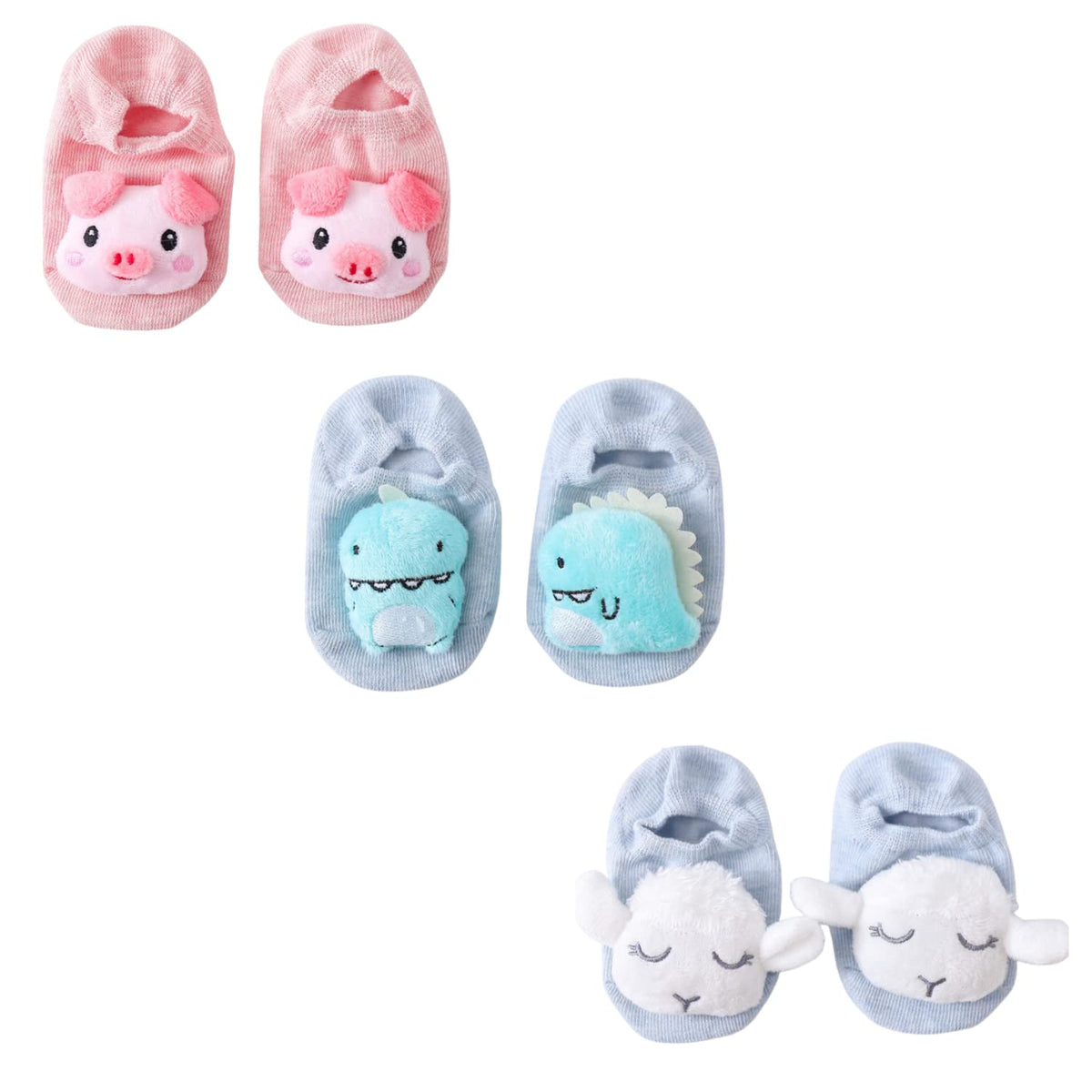 Guchigu Cotton Unisex Booty Socks For Babies | Soft Breathable Anti Skid Anti Slip Cute Design Socks For Babies, Toddlers, Kids  0-12