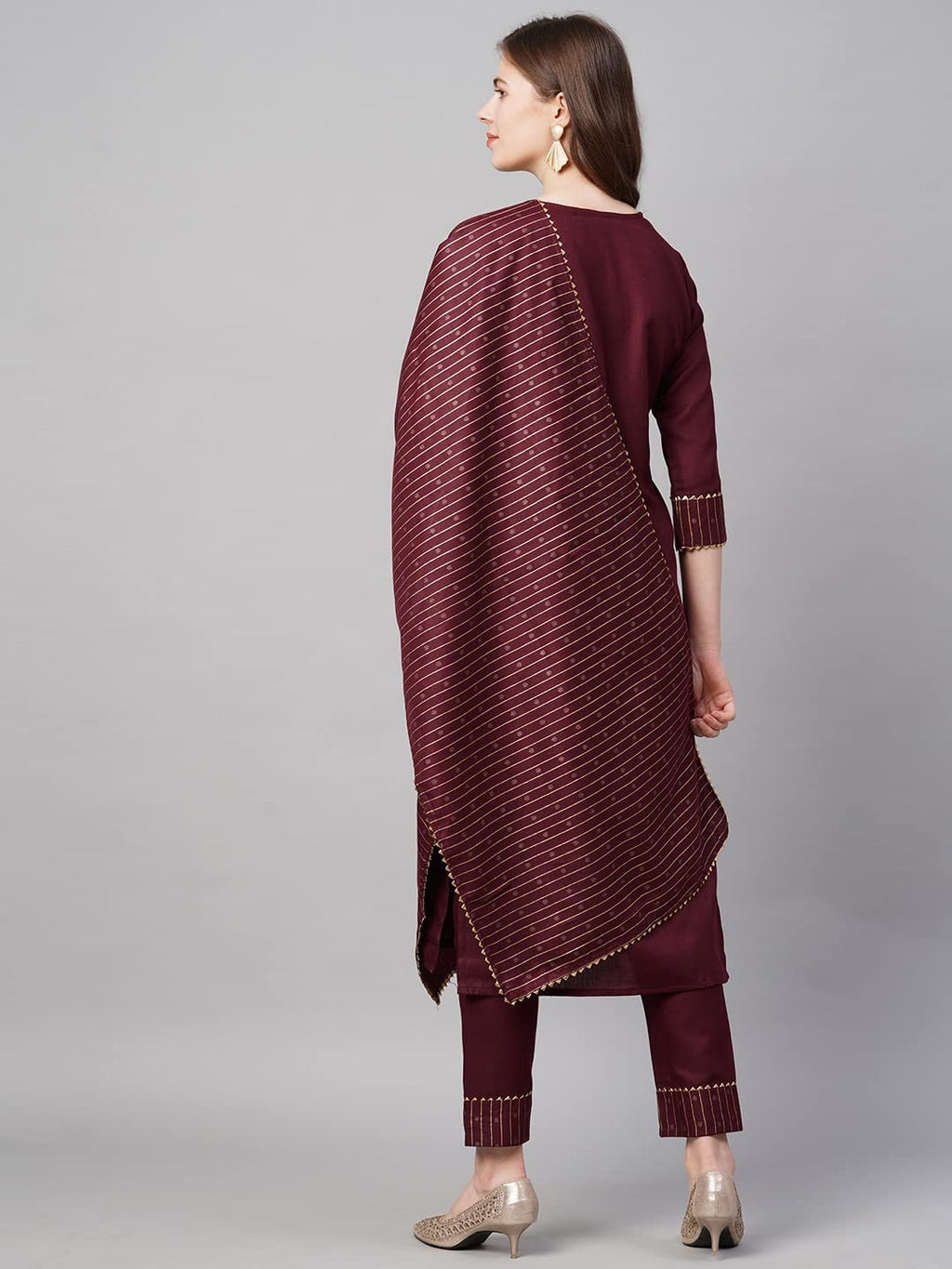 Anni Designer Women'S Cotton Straight Kurta With Pant & Dupatta (Kptd-Cot-10069)