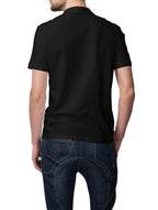 Nobero MenS Boys Black Plain Cotton Round Neck Golf Tees Black Casual Sports Gym Wear Collared Polo T-Shirts For Mens Boys Cott