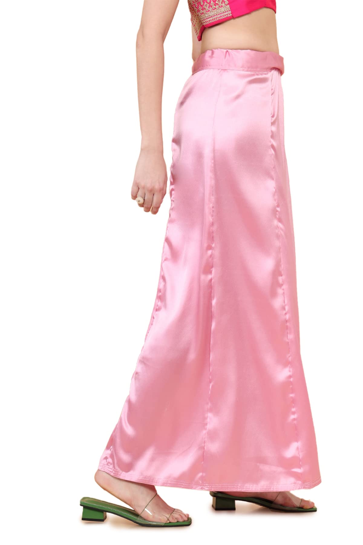 Soch Women Pink Satin Solid Petticoat
