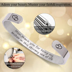 Btysun Mom Gifts for Christmas Inspirational Bracelets for Women Thanksgiving Gift Mother Birthday Gifts for Mom Cuff Bracelet M