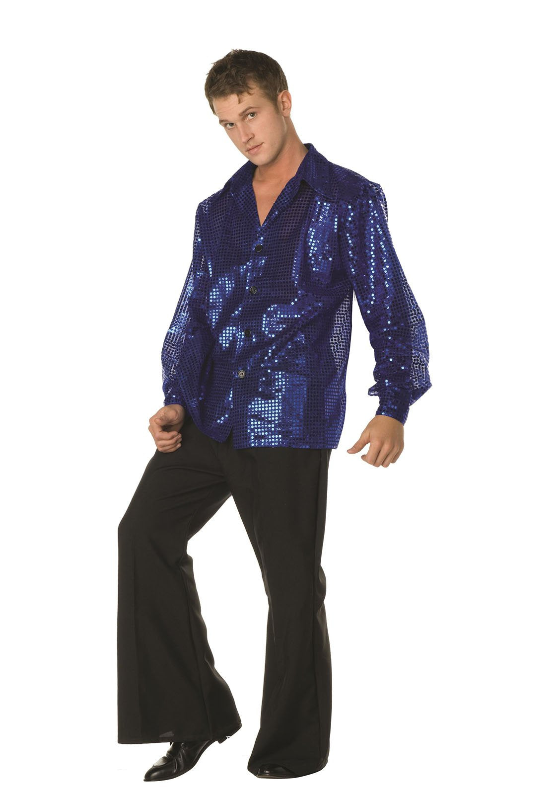 70's Black Bell Bottom Pants M