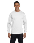 Mens 52 oz comfortSoft cotton Long-Sleeve T-Shirt - WHITE - S(D0102H7KTJ8)