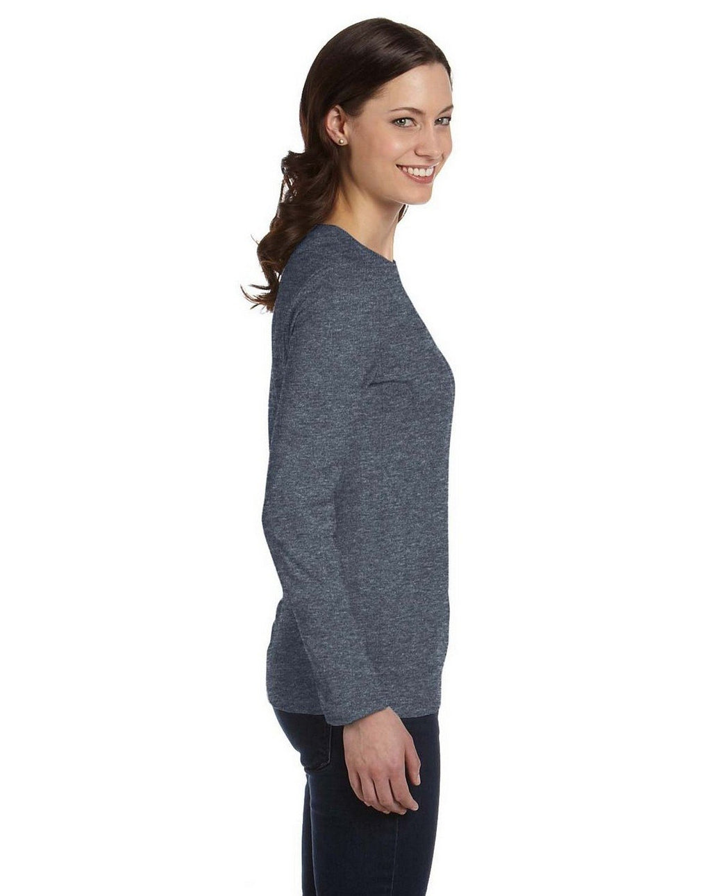 Ladies Jersey Long-Sleeve T-Shirt - BLAcK - S(D0102H78KYT)