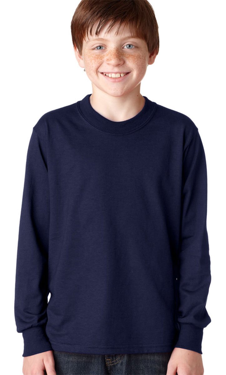 Youth DRI-POWER AcTIVE Long-Sleeve T-Shirt - FOREST gREEN - S(D0102HI3Y3U)