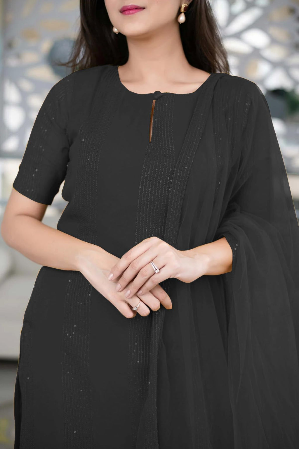 Fashion Basket Georgette Kurta Set With Dupatta For Women
