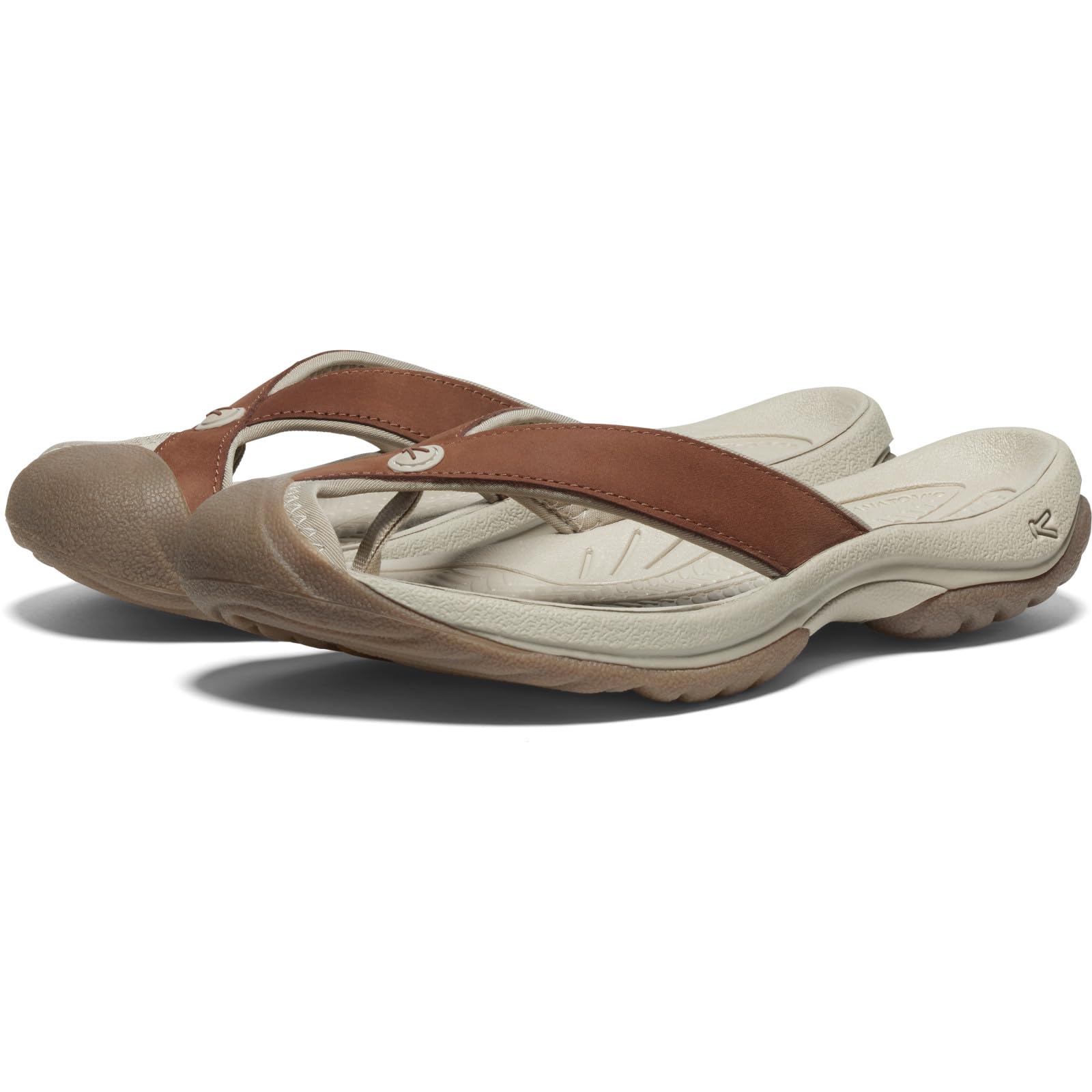 KEEN Women's Waimea H2 Toe Protecting Flip-Flops, Sorrel Horse/Plaza Taupe, 5.5
