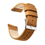 Ritche 20mm Quick Release Classic Vintage Leather Watch Band Compatible with Samsung Gear Sport Watch Brown Genuine Leather Watc