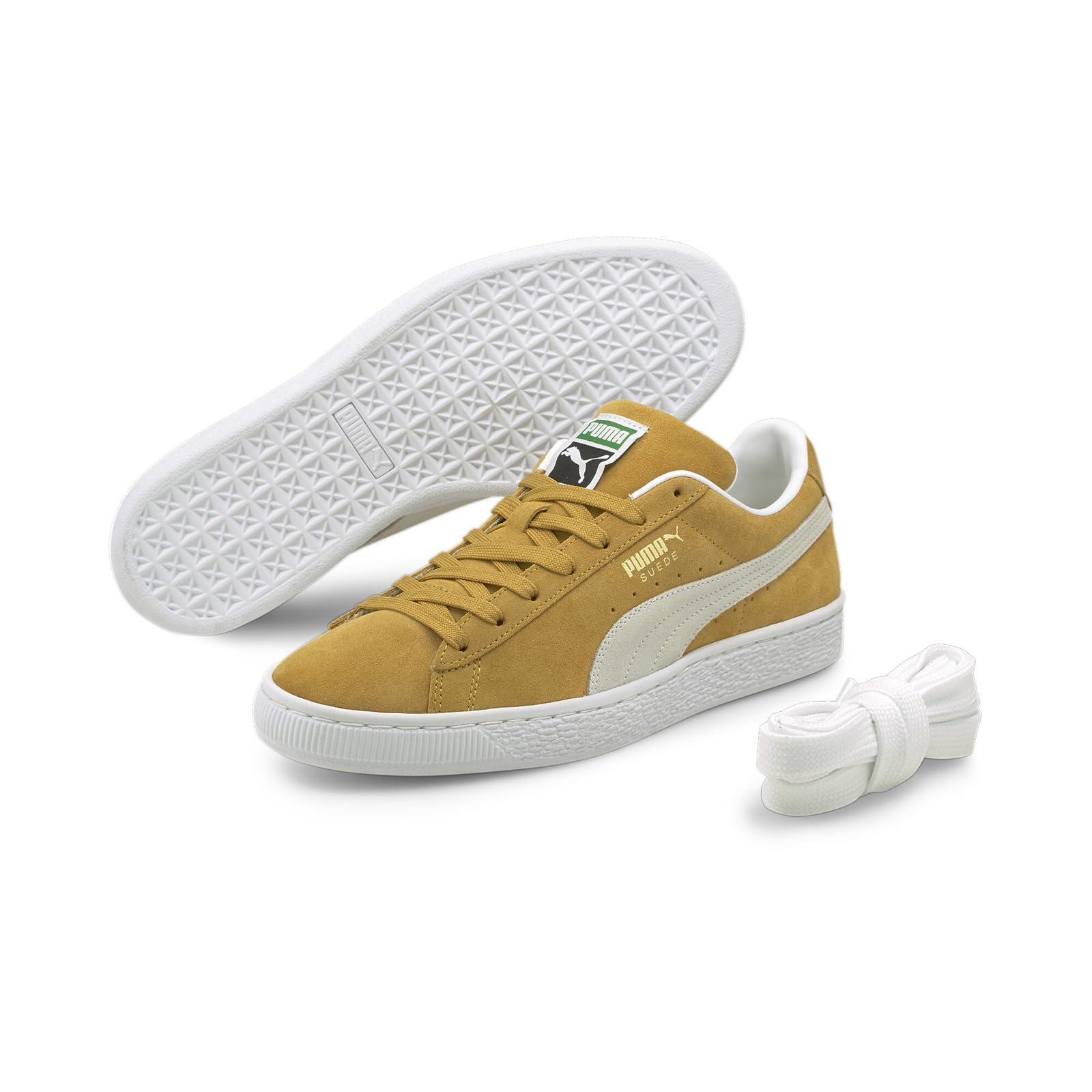PUMA Suede Classic XXI Honey Mustard/Puma White 8 D (M)