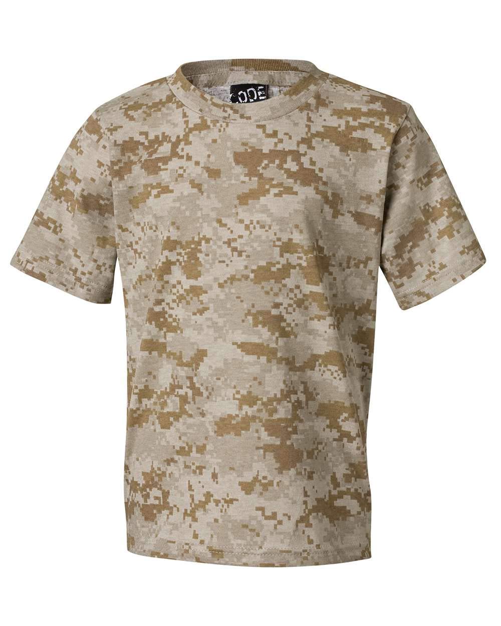 Youth camo T-Shirt - BLUE WOODLAND - XS(D0102H7MYDJ)