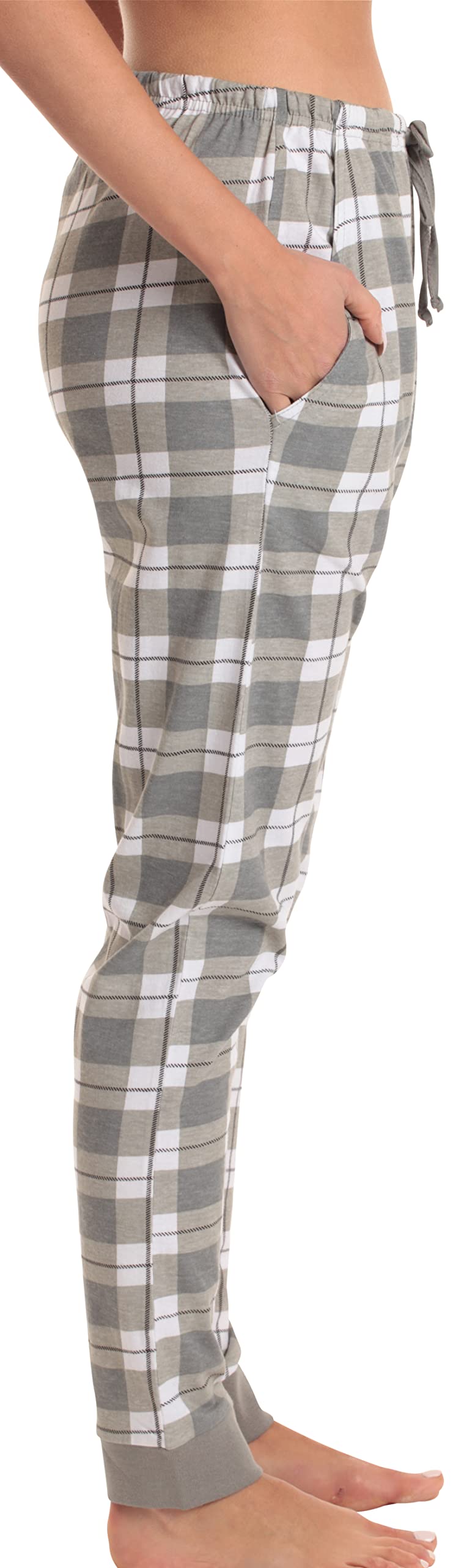 Just Love Ladies Printed Jersey Jogger Pant 6948-10018-GRY-3X