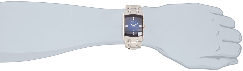 Armitron Men's 204507DBSV Stainless Steel Dress Watch with Genuine Crystals