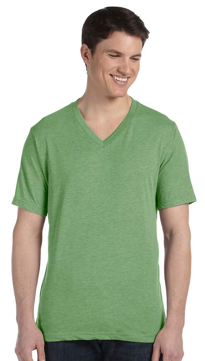 Unisex Triblend V-Neck T-Shirt - BLUE TRIBLEND - S(D0102H7W7A2)
