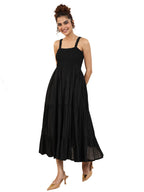 Libas WomenS Cotton Midi Dress (29575 Black