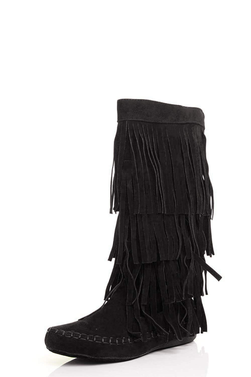 AXNY Women's Mudd 55 Knee High Boot, Black, 6.5