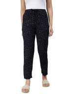 Lyra WomnS Printed Rayon Pyjama With Zipper Pocket