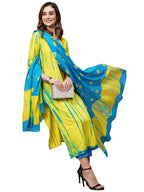ANNI DESIGNER Womens Cotton Blend Straight Printed Kurta with Pant & Dupatta (Kayke Yellow-NW_M_Yellow_Medium)
