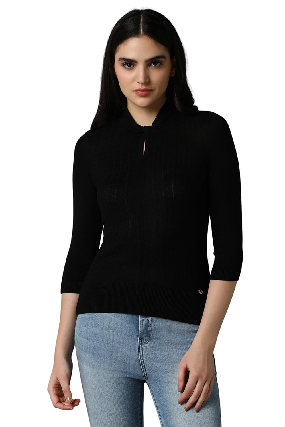 Allen Solly Women Regular Fit Solid Casual T-Shirt