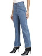 Kotty WomenS High Rise Flared Fit Cotton Lycra Jeans Blue