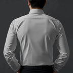 Deelmo MenS Stylish Solid Satin Casual Shirt For Men Full Sleeves| Poly Satin Silk Shirt Silver