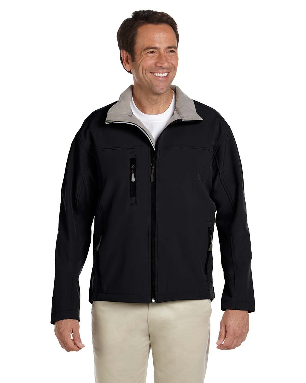 Mens Soft Shell Jacket - cHARcOAL - S(D0102H76Mc8)