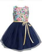 A.T.U.N. (ALL THINGS UBER NICE) Girls Embroidered Birthday Party Frock Dress