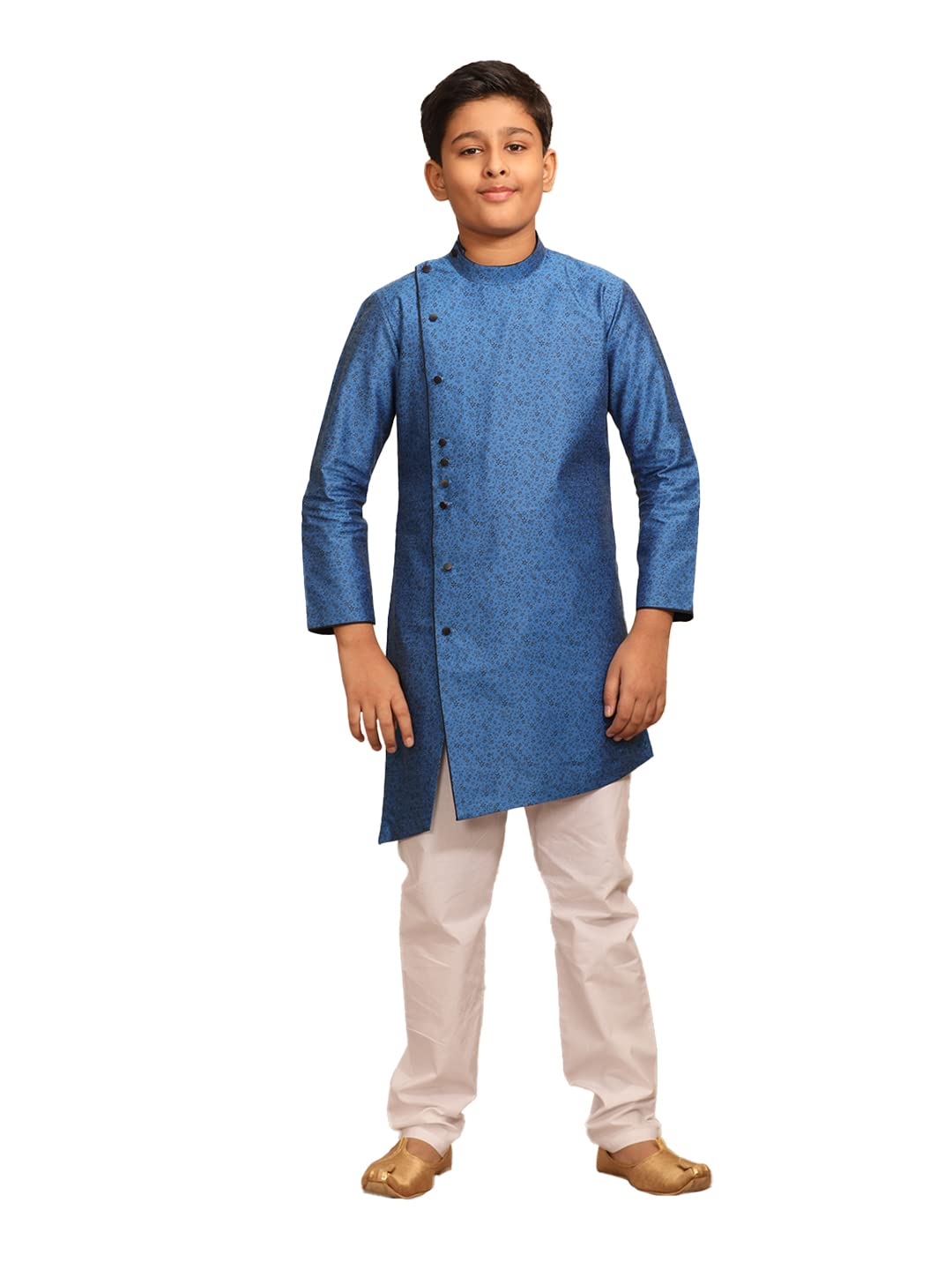 Manyavar BoyS Blended Cotton Kurta Pajama Set(6-8 Years)