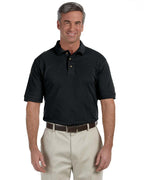 Mens Tall 6 oz Ringspun cotton Piqu Short-Sleeve Polo - BLAcK - XLT(D0102H7NB0J)