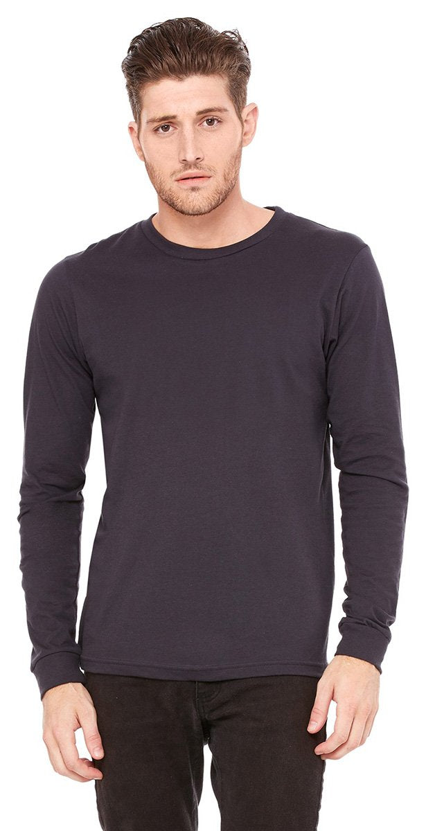 Unisex Jersey Long-Sleeve T-Shirt - RED - S(D0102H7WPFT)