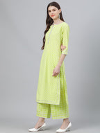 Libas Womens Cotton Kurta Sets (6915_Green