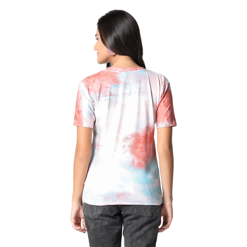 Leriya Fashion Women Striped Tie-Dye Top With Half Sleeves For Office Wear, Casual Wear Western Top Short Sleeve Pajama Sleep To