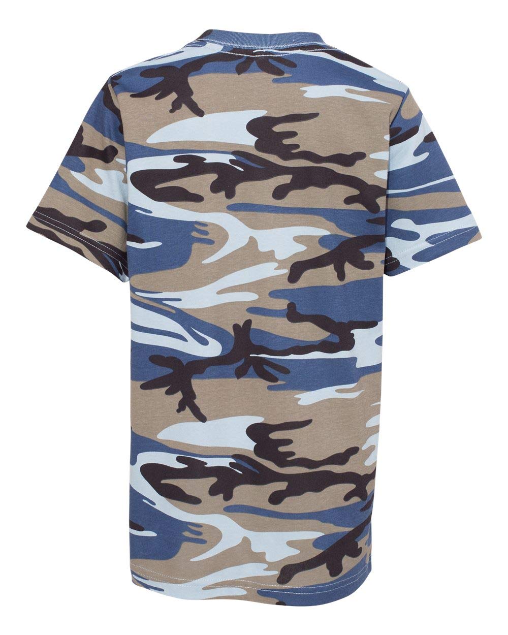Youth camo T-Shirt - BLUE WOODLAND - XS(D0102H7MYY6)