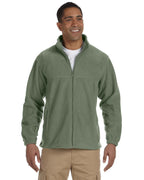 Mens 8 oz Full-Zip Fleece - BLAcK - 5XL(D0102H76UFX)