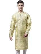 Jompers Mens Printed Silk Blend Kurta