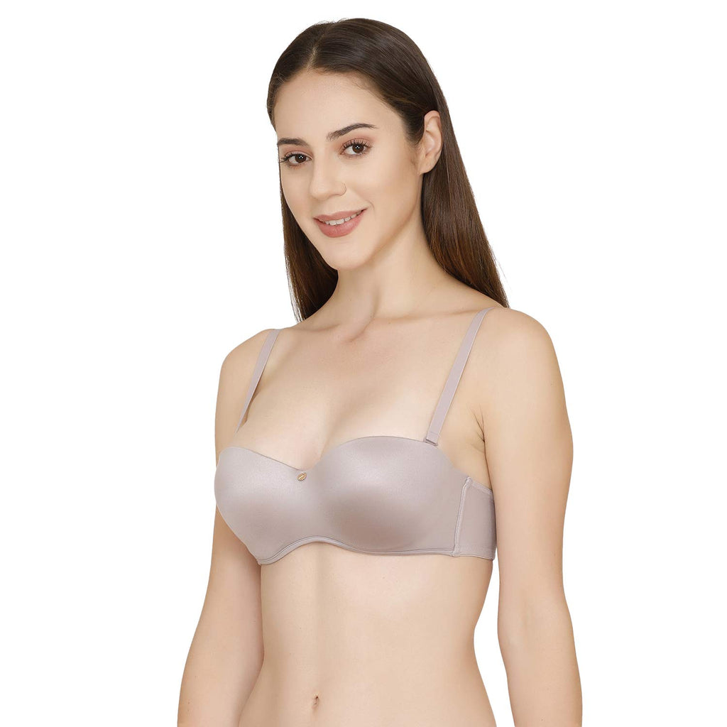 Zivame Womens Rayon Padded Underwire Full Coverage Bra Grey