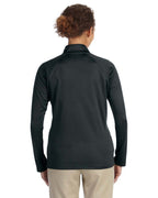 Ladies Stretch Tech-Shell compass Full-Zip - DK gREY HEATHER - S(D0102H76N9J)