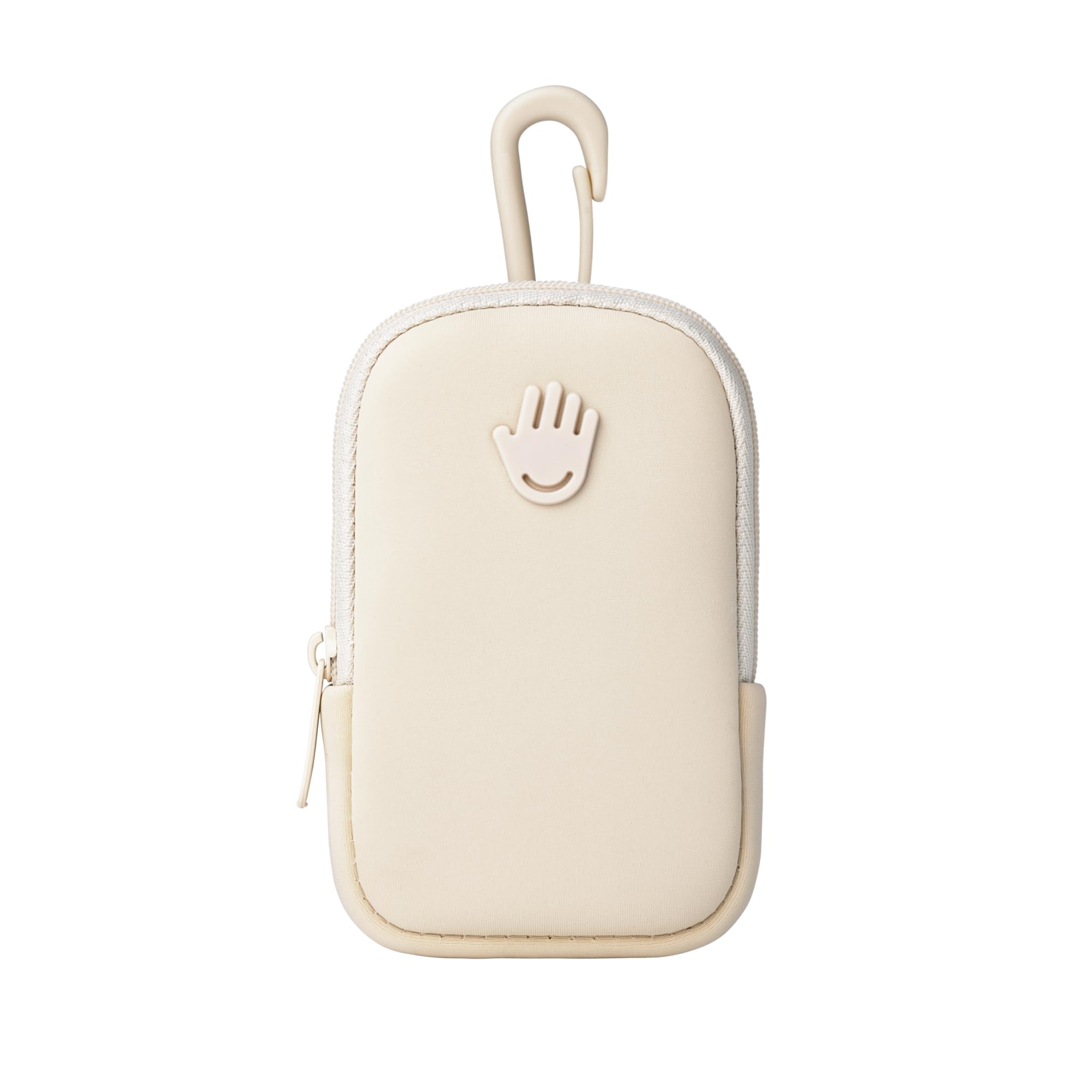 Touchland Touchette Zippered Pouch, Attachable Fashion Accessory with Snap Hook for Power Mist and Glow Mist 1FL OZ, Caramel