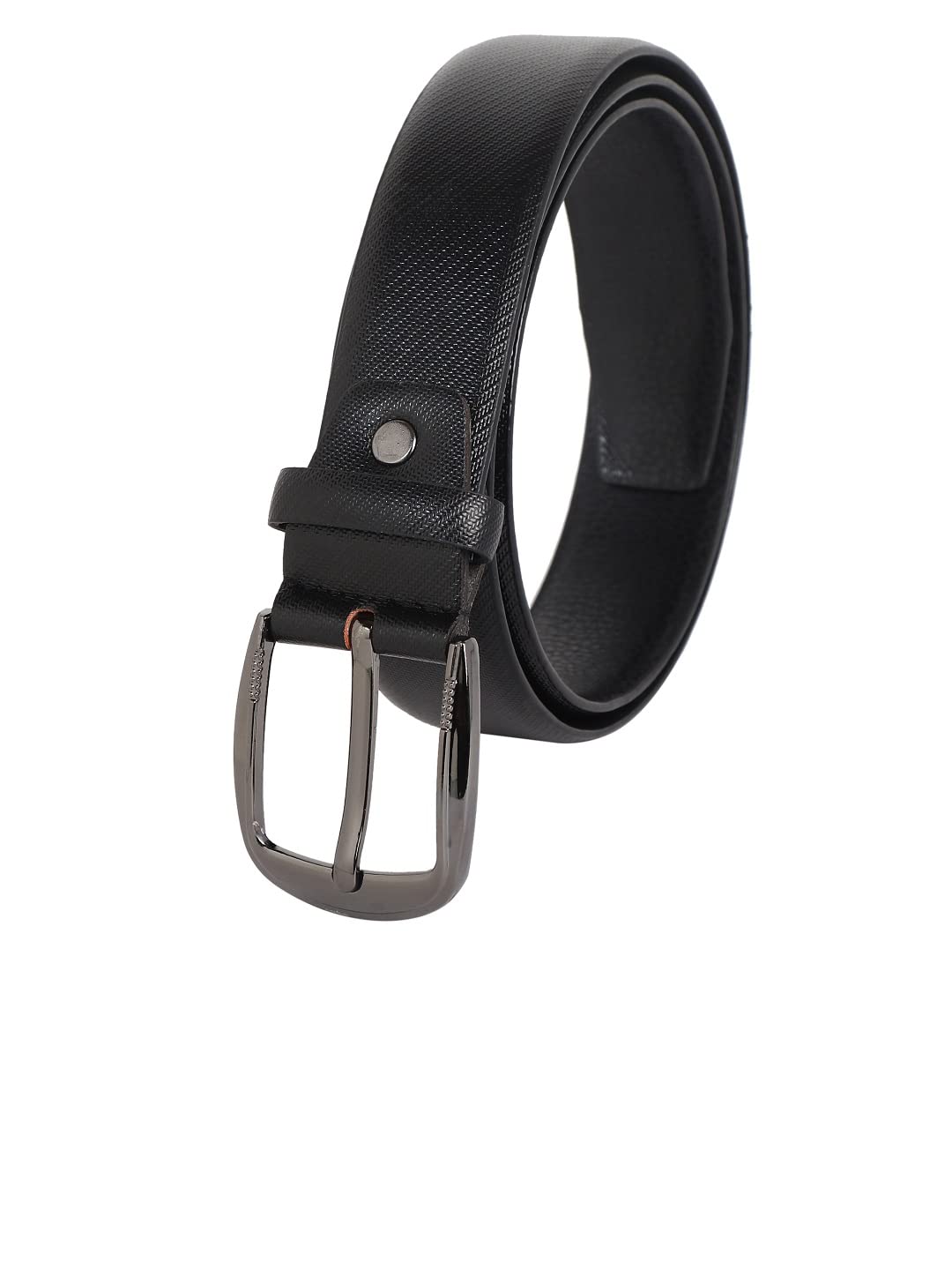Zevora Finest Grain Heavy Buckle Men Belt Leather Formal(Black Color)2D 38