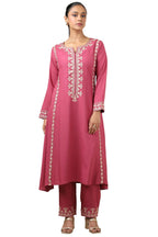 Soch Women Rayon Floral Kurta Set with Thread Work