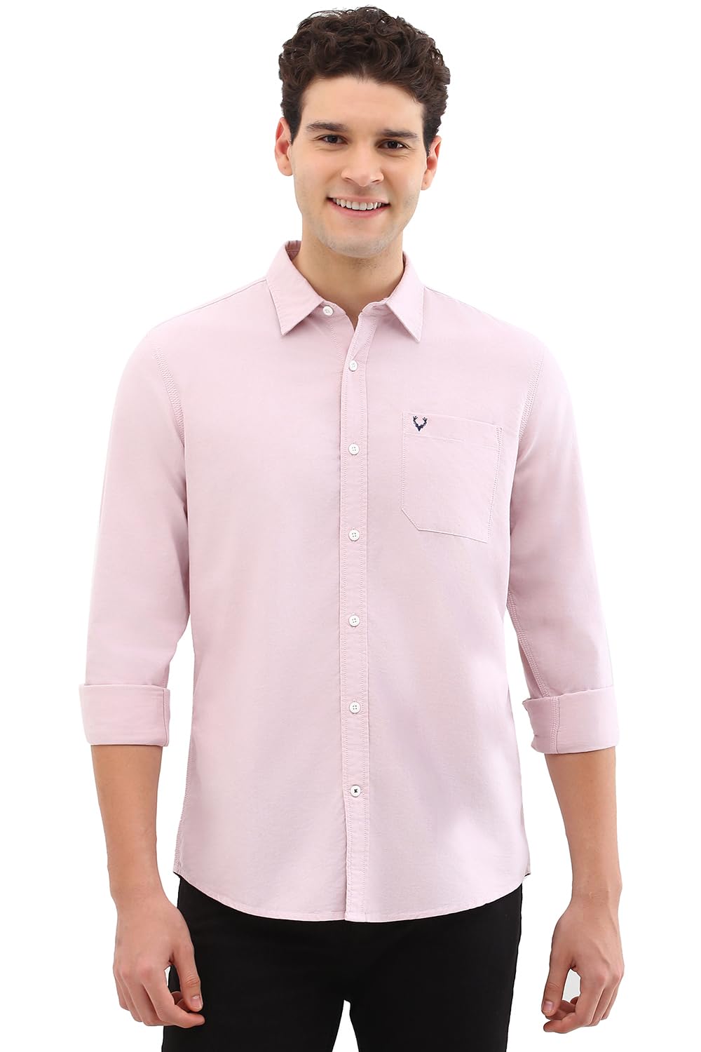 Allen Solly Men Regular Fit Solid Cotton Shirt