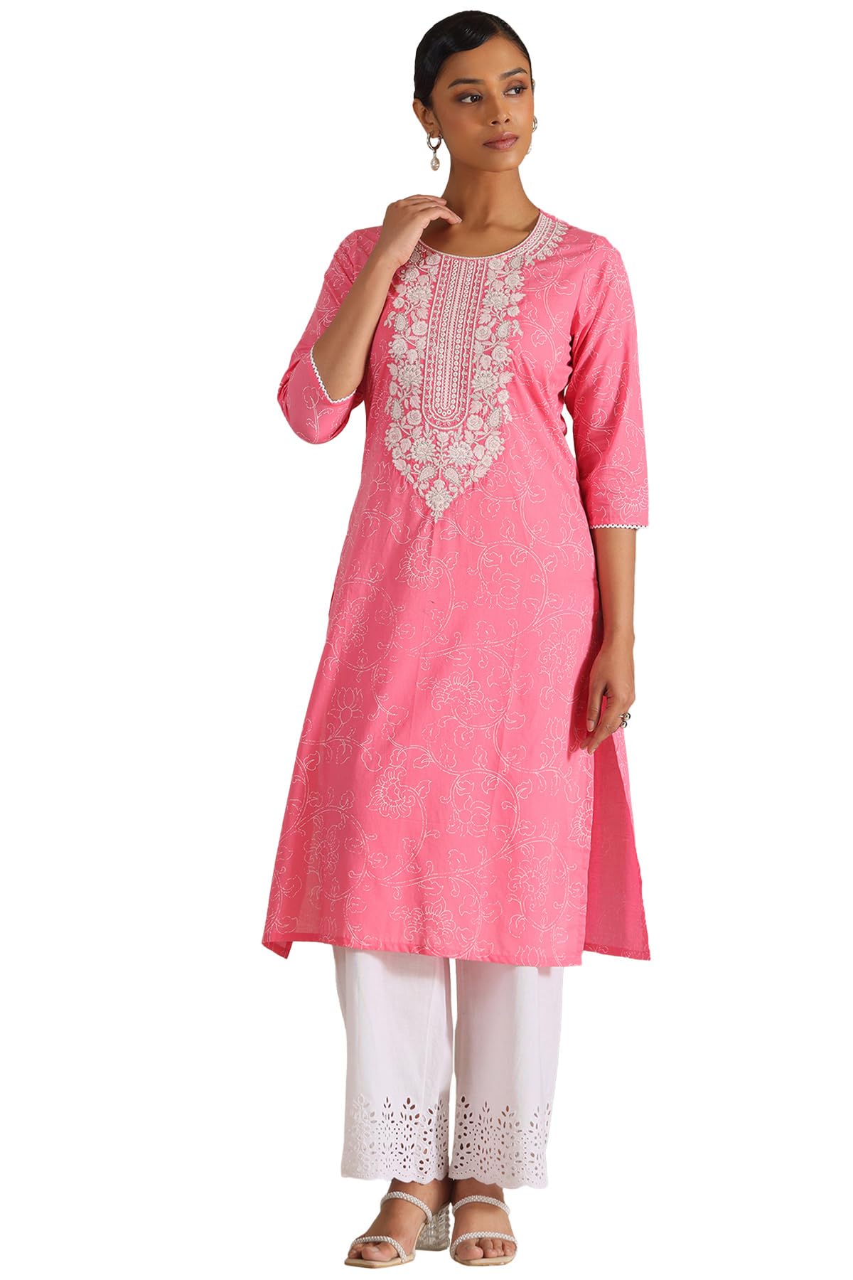 Soch Women Cotton Botanical Regular Kurta (