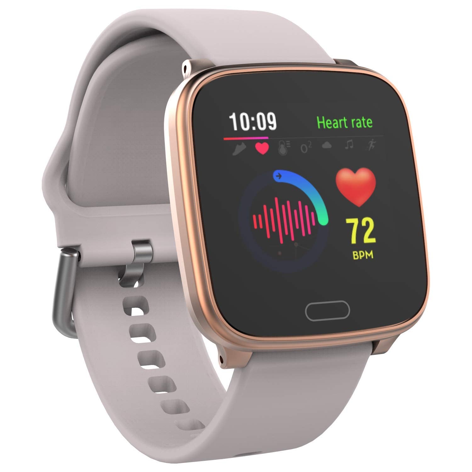 iConnect by Timex Active Smartwatch with Heart Rate, Notifications & Activity Tracking 37mm - Rose Gold-Tone with Blush Resin St